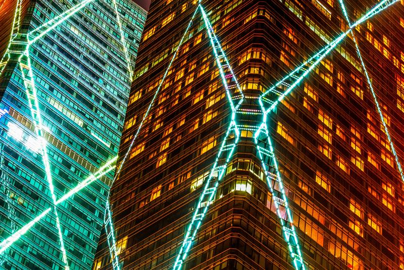 Illuminated Cityscape