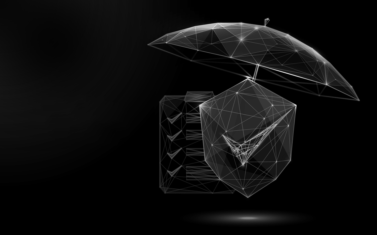 shield concept with umbrella